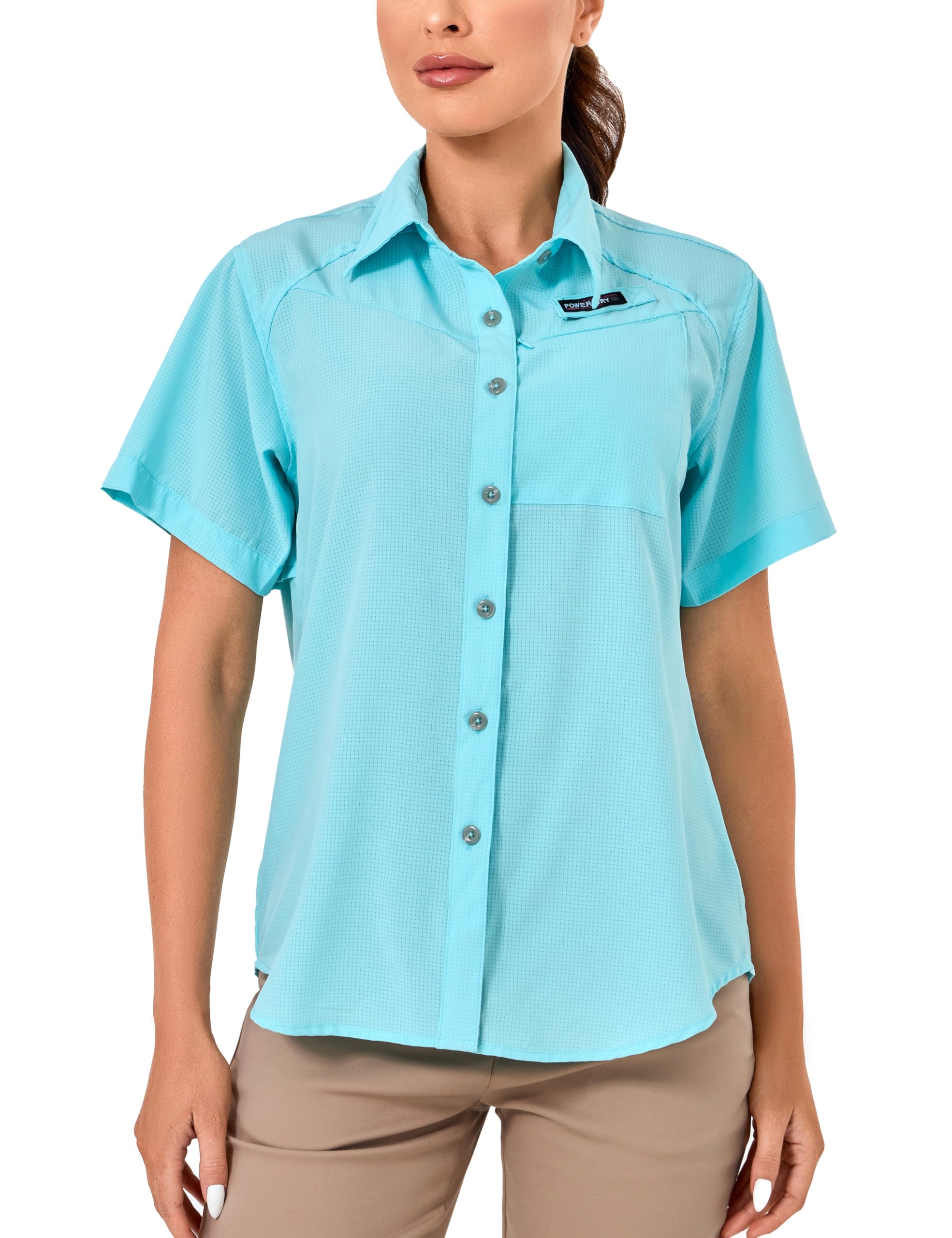 Little Donkey Andy Women's UPF 50 UV Protection Shirt, Breathable Short Sleeve Fishing Hiking Shirts, Quick Dry