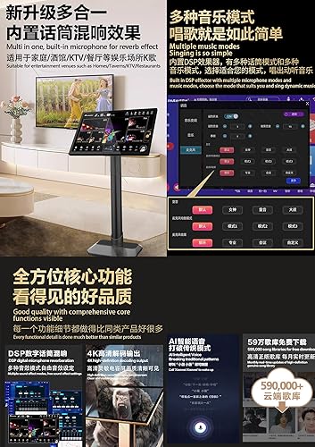 Miniatura 3 de 19 ''Pantalla táctil Reproductor de karaoke chino Sistema de karaoke Máquina de karaoke 8TB HDD Inteligente Llave de voz todo en uno