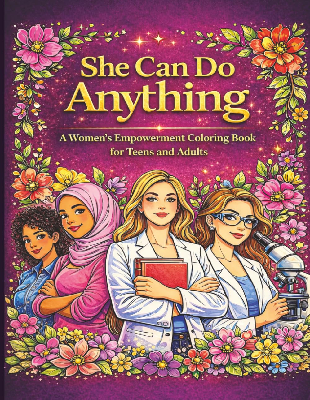 She Can Do Anything: A Women’s Empowerment Coloring Book for Teens and Adults: 30+ Inspiring Pages of Strength, Confidence, Healing, and Self-Expression