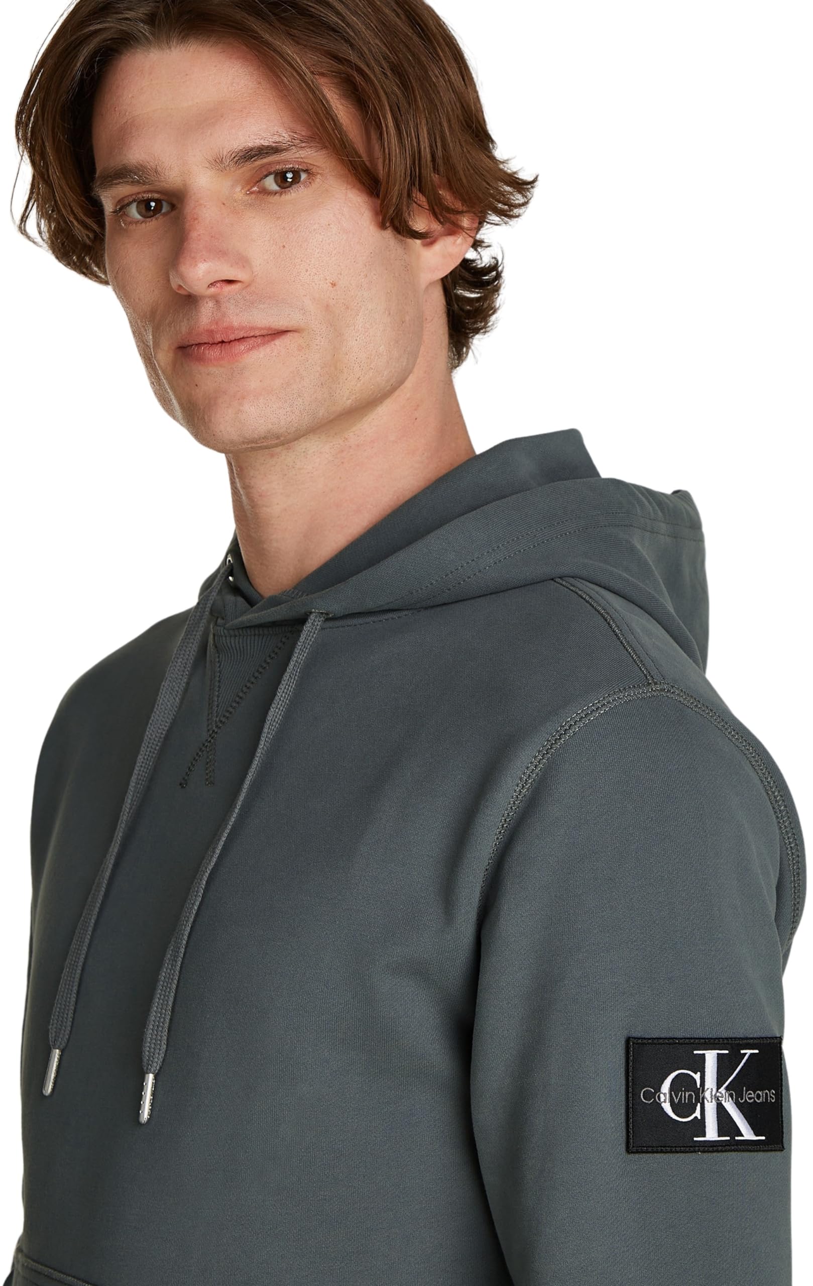 Calvin Klein Felpa Uomo Badge con Cappuccio