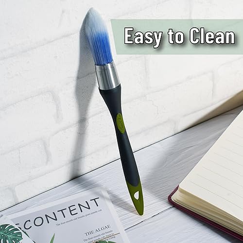 Miniatura 136 de Bates - Brocha de pintura para recortar, 0.75 pulgadas, mango ergonómico antideslizante, cerdas sintéticas, pinceles de corte para pintar, negro