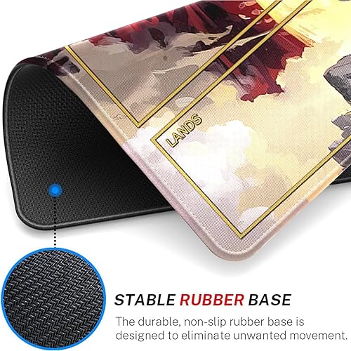 Vista 67 de MTG - Tapete de juego con bordes cosidos, parte inferior de goma antideslizante, tapete de juego TCG para gatos, superficie de goma lisa, tapete