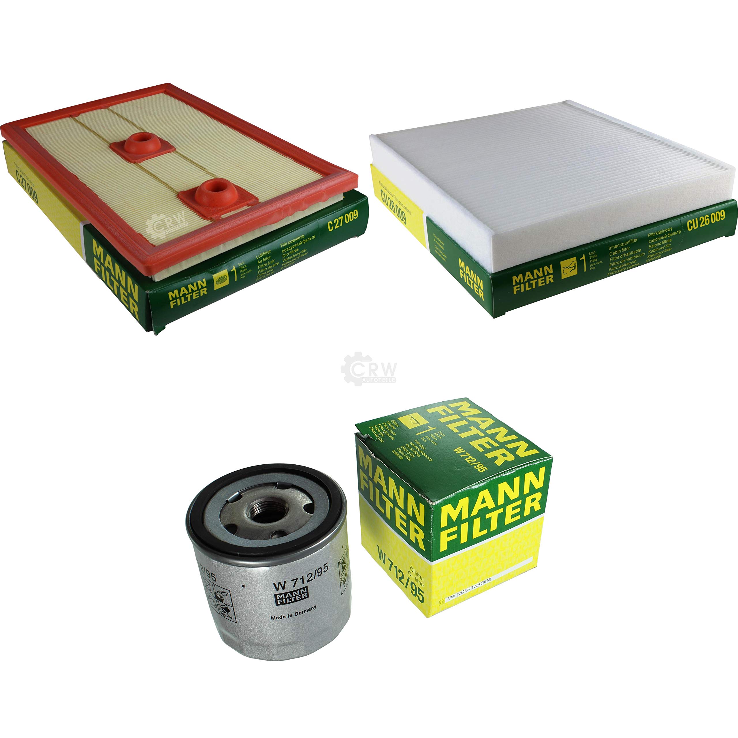 MANN-FILTER Inspektions Set Inspektionspaket Luftfilter Ölfilter Innenraumfilter