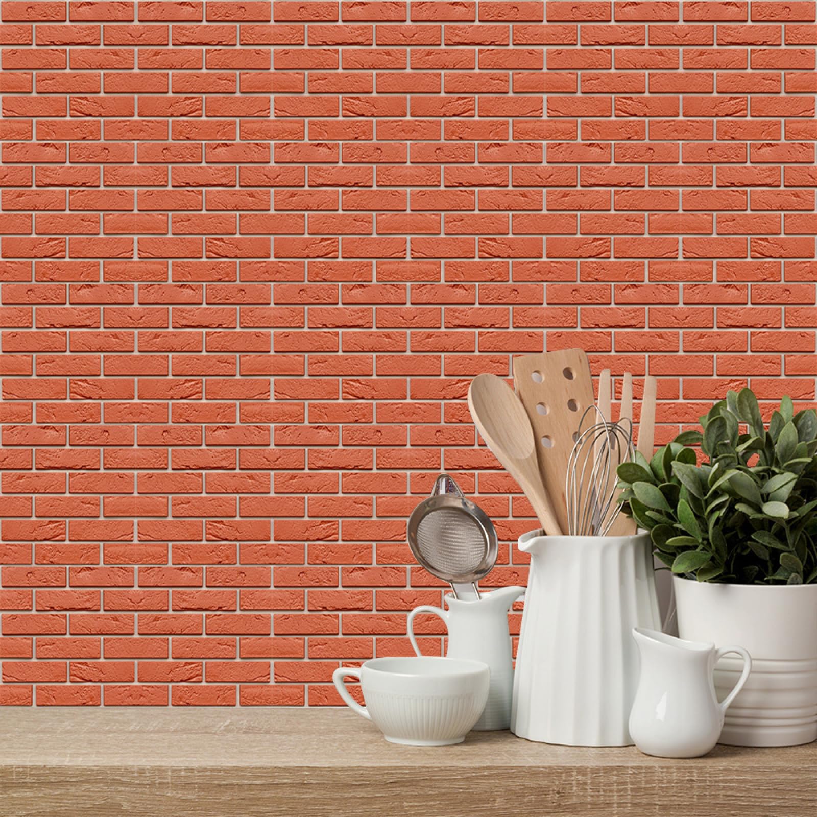 Wykwintne naklejki na płytki czerwony minimalizm olejoodporne naklejki na płytki kuchenne i podłoga w łazience samoprzylepne winylowe wodoodporne usuwalne 15 x 30 cm / 40 szt