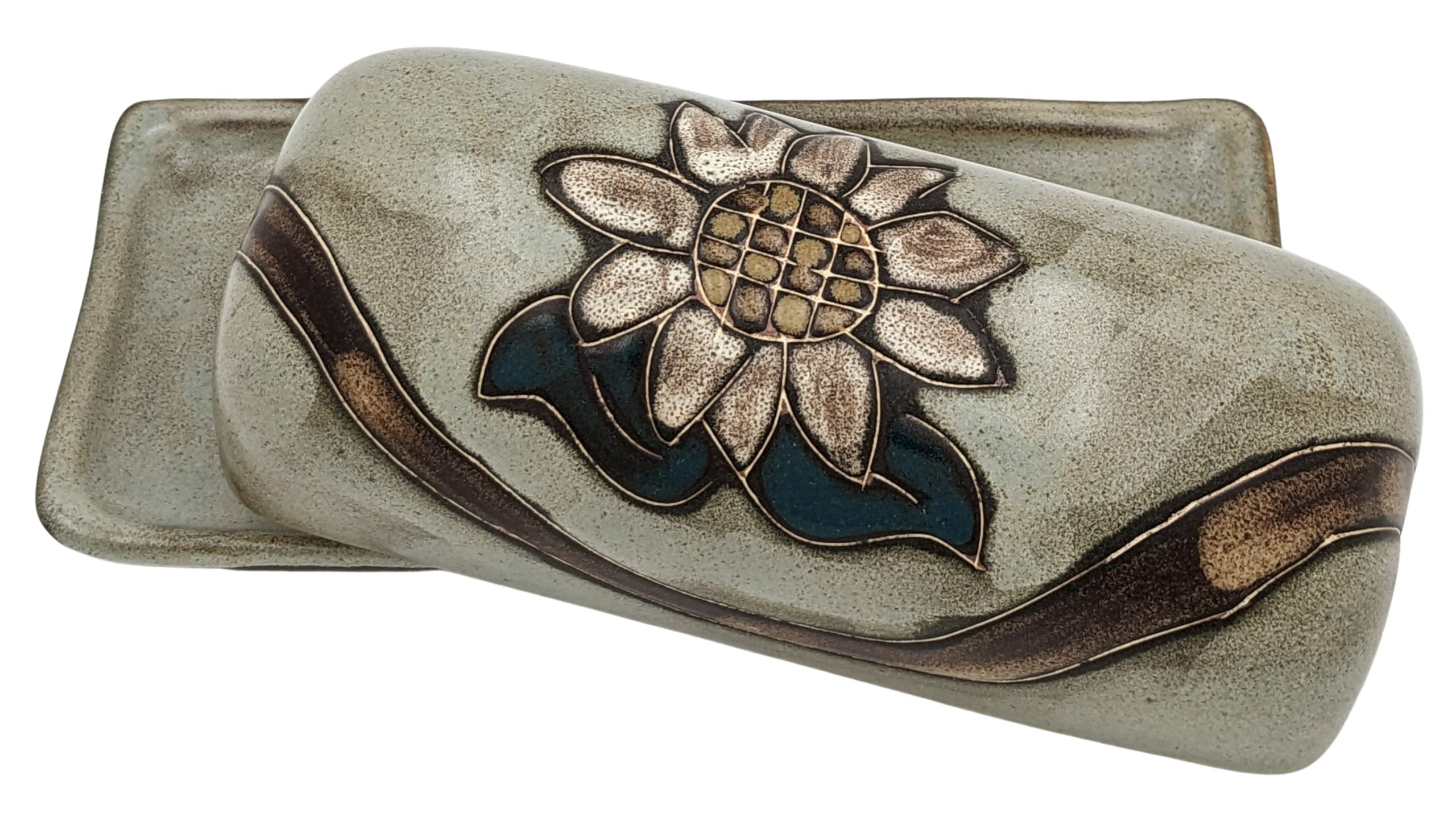 MaraCeramic Stoneware Sunflowers Butter Dish with Lid