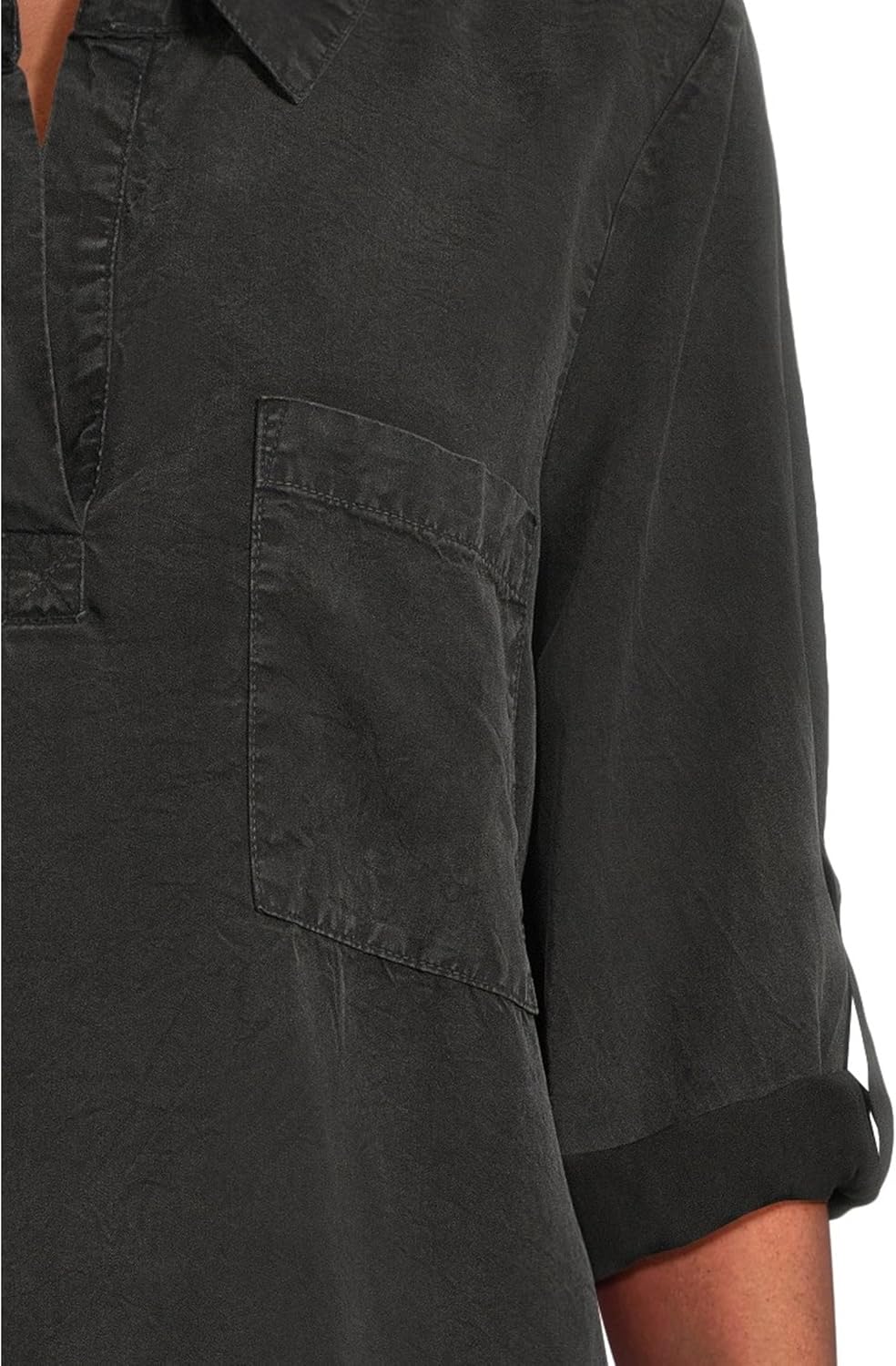 Mod-O-Doc Women's Roll Tab Patch Pocket Tunic - Image 4