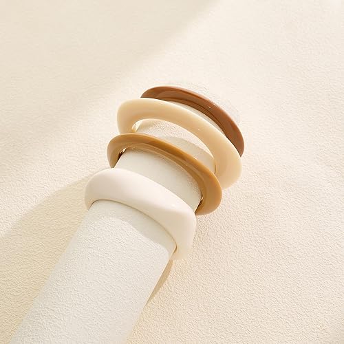 Miniatura 3 de Pulsera de resina gruesa para mujer, estilo vintage, de resina de carey, juego de pulseras anchas de acetato, pulsera acrílica, joyería de