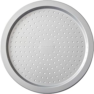 KitchenAid Nonstick Aluminized Steel Pizza Crisper, 14-Inch, Silver