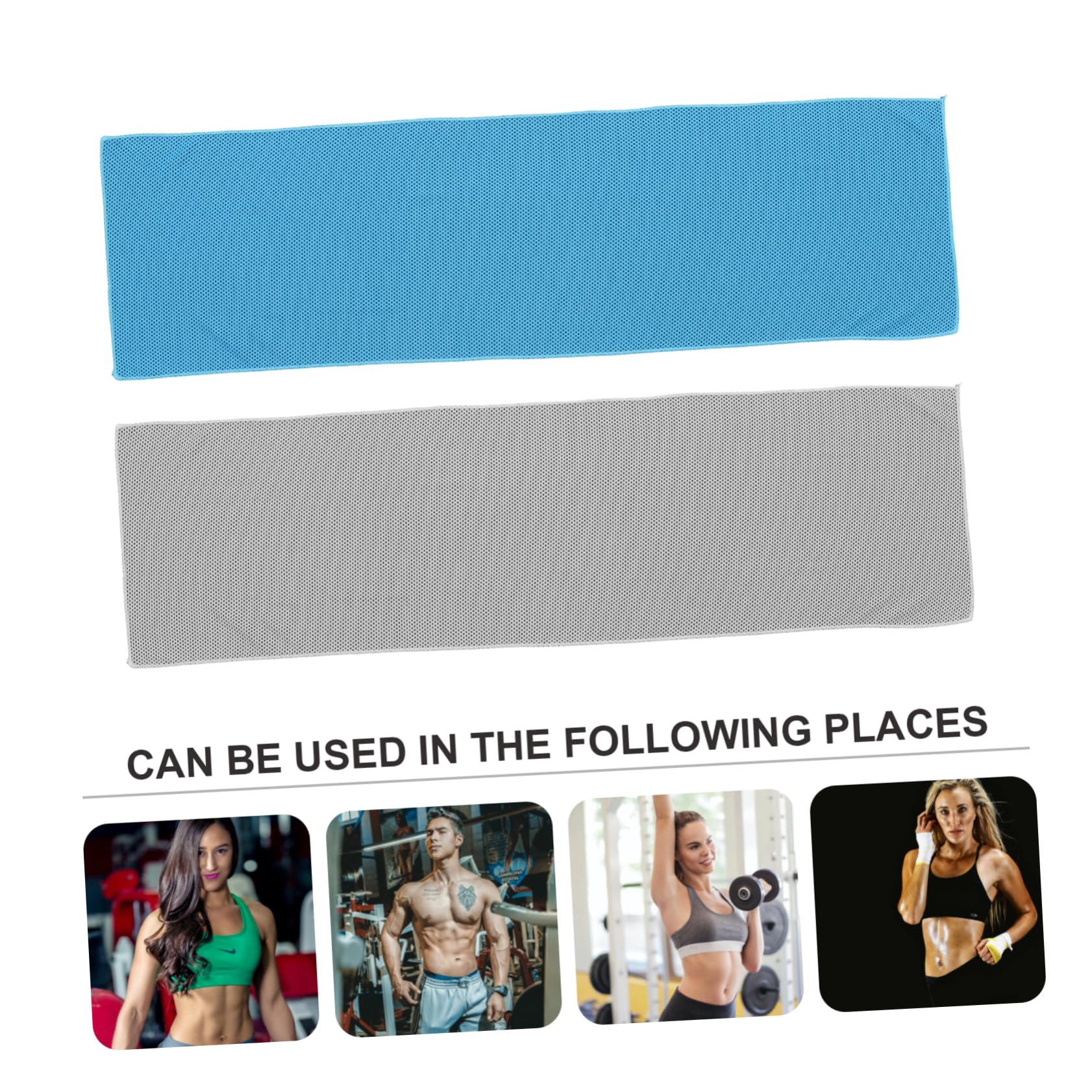 LIOOBO 2Pcs Outdoor Cooling Towels for Hot Weather Breathable Ice Towels for Gym Yoga Sports Travel Super Absorbent Chemical