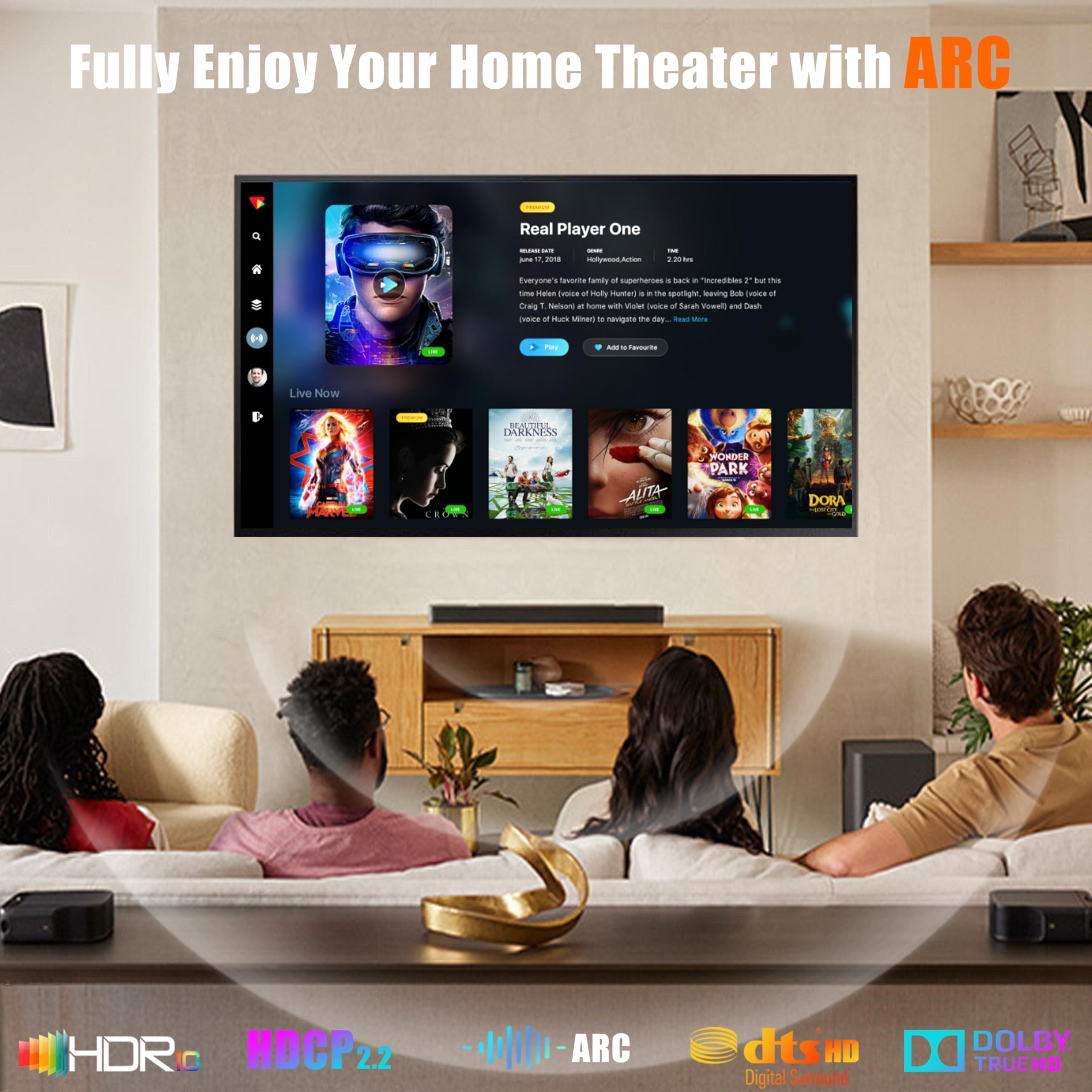Cavo HDMI 2.0 4K da 0,9 m, cavo HDMI ad alta velocità da 18 Gbps per pulito, supporta 4K a 60 Hz e 2K a 240 Hz, HDR10, ARC, Dolby, DTS, HDCP 2.2 per TV, monitor, PC, laptop, commutatore