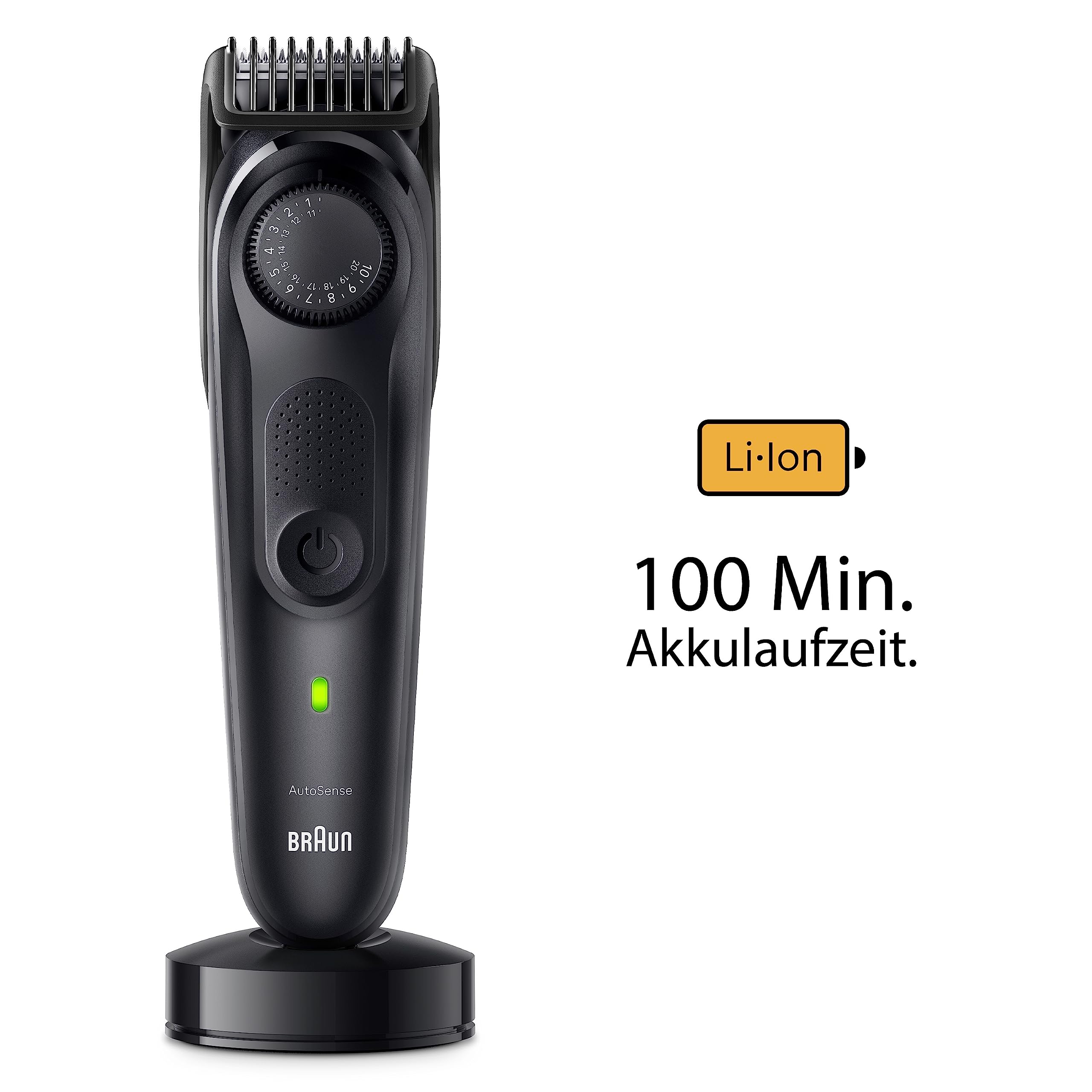 Braun Barttrimmer Series 7, Elektrischer Bartschneider Herren mit 8 Zubehörteile, Ultrascharfe ProBlade Klinge, 100 Min Akkulaufzeit, Kabelloser Bartrasierer, 40 Längen, Wasserdicht, BT7441, Schwarz