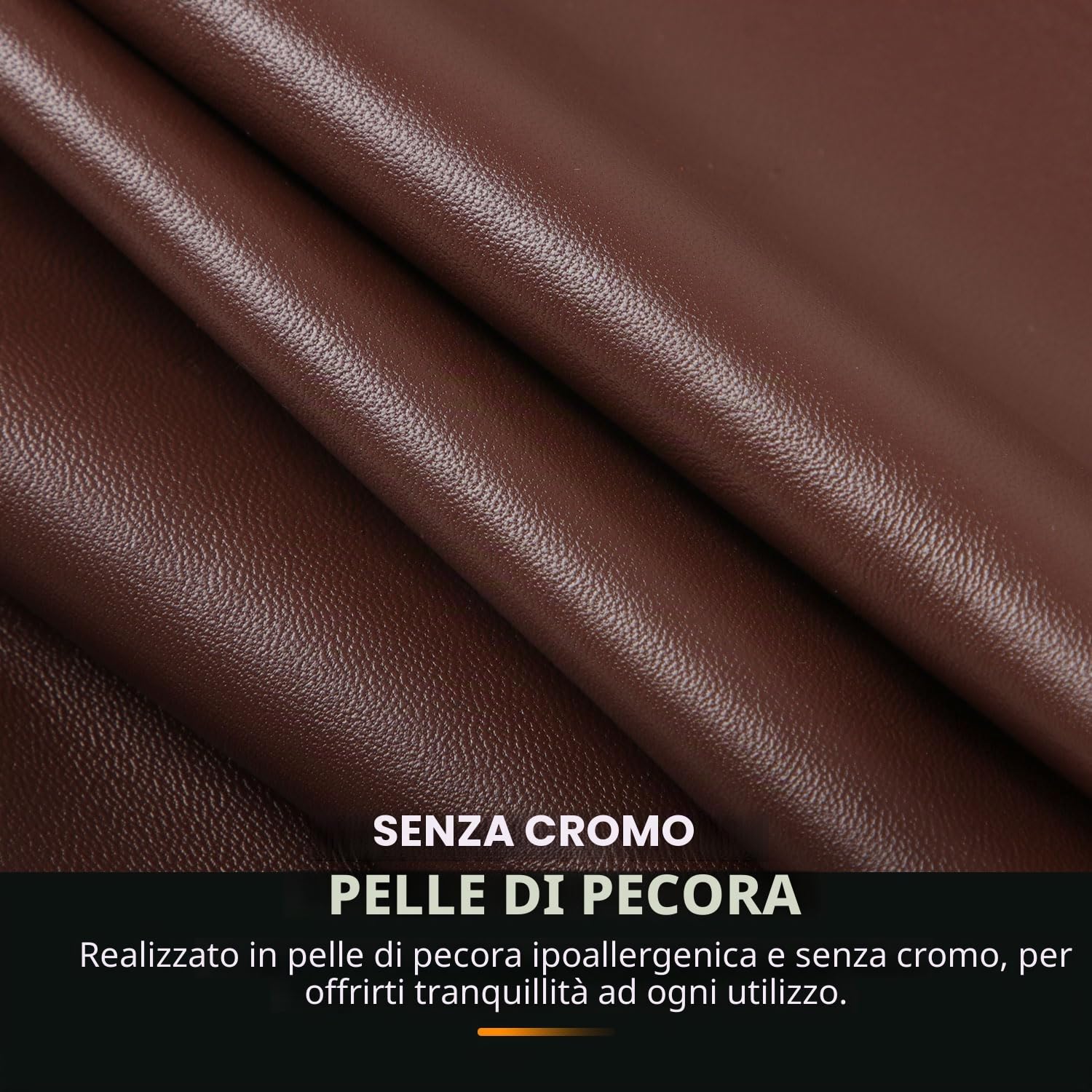 GSG SINCE 1998 Guanti Vera Pelle Uomo – Invernali in Pelle di Pecora Senza Cromo, Touchscreen, Foderati in Cachemire per Guida, M16516