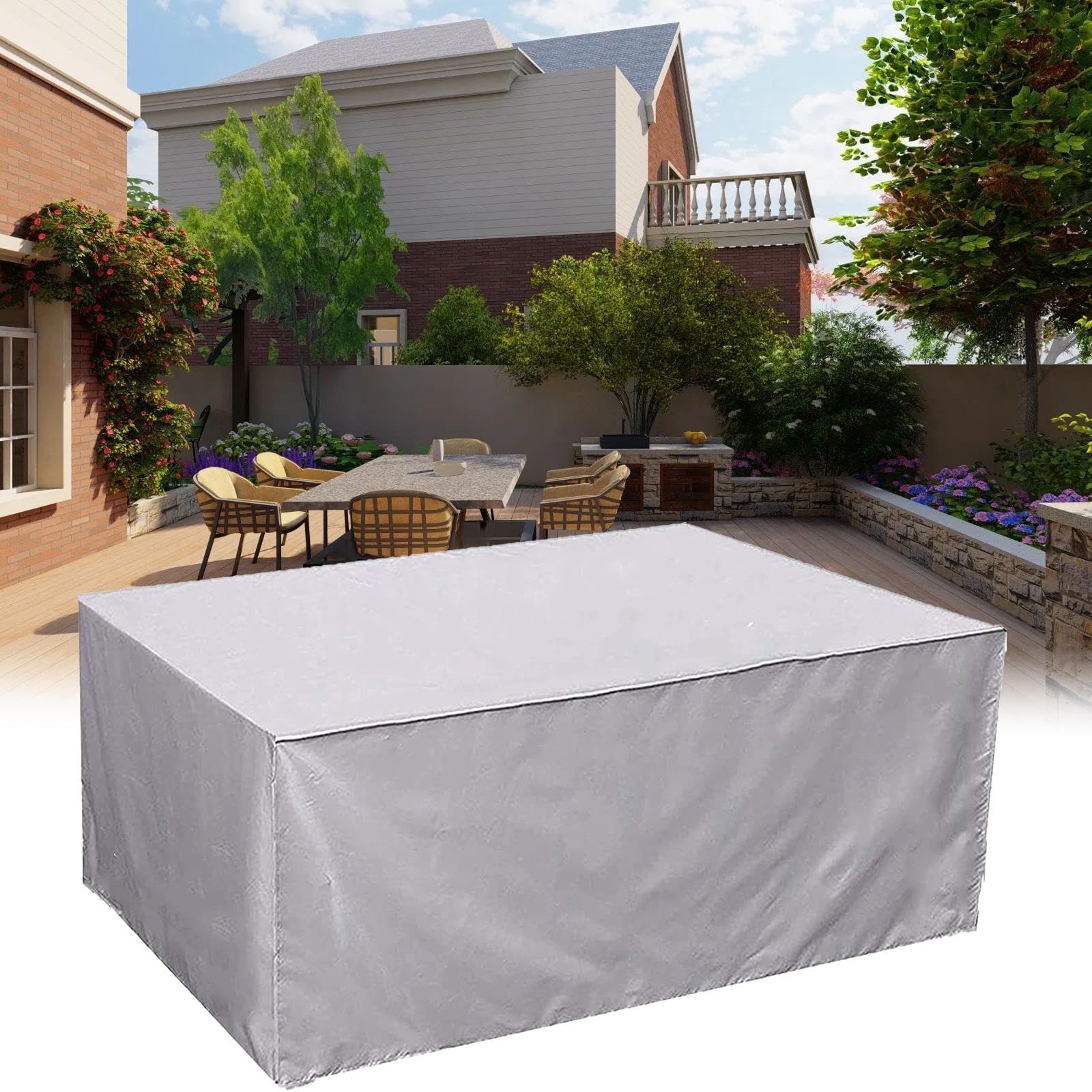 KADING Housse Table De Jardin 250x110x45cm/LxWxH Oxford Tissu