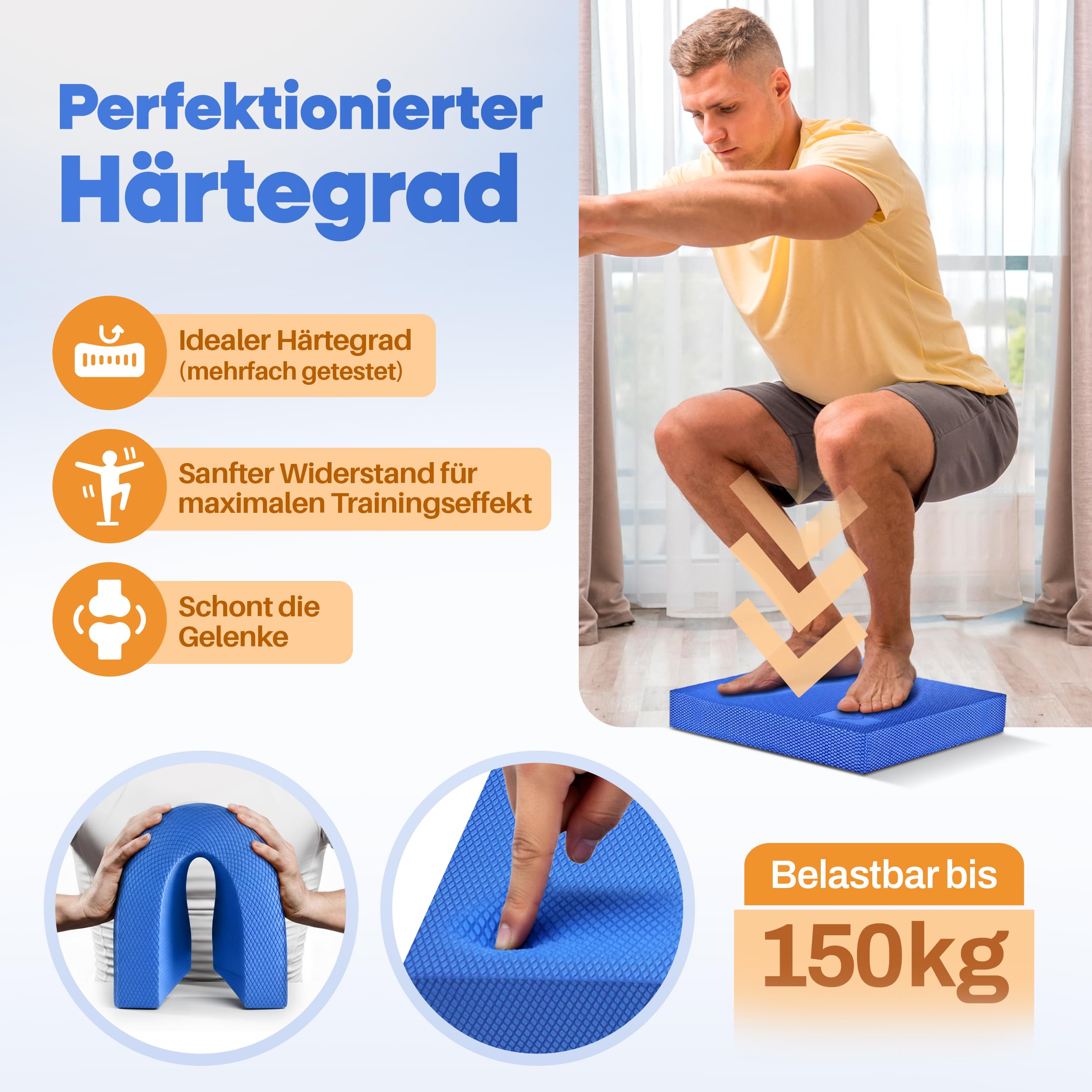 PRACHTKÖRPER Balance Pad – 40x33x6 Cm, High-Density-Schaum, Geruchsneutral, Adaptive Dämpfung – Für Reha, Sturzprophylaxe & Training PRACHTKÖRPER Balance Pad – 40x33x6 Cm, High-Density-Schaum, Geruchsneutral, Adaptive Dämpfung – Für Reha, Sturzprophylaxe & Training