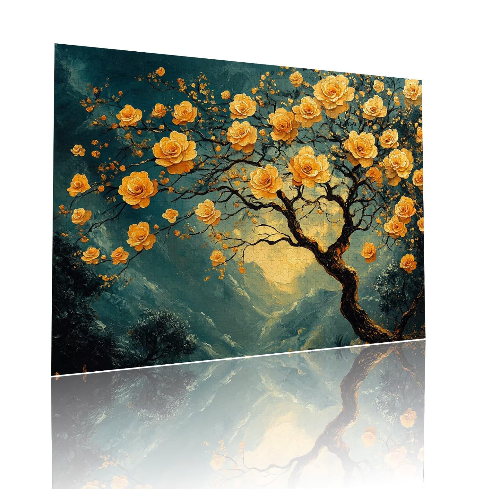 Blume Puzzle für Erwachsene Kinder Anspruchsvoll 5000 Teile Impossible Klassische Puzzles Schwer Baum ab 8 9 10 Jahre Mädchen Jungen Jigsaw Kunst Educa, für Dekoration und Geschenke 105x156cm t-333