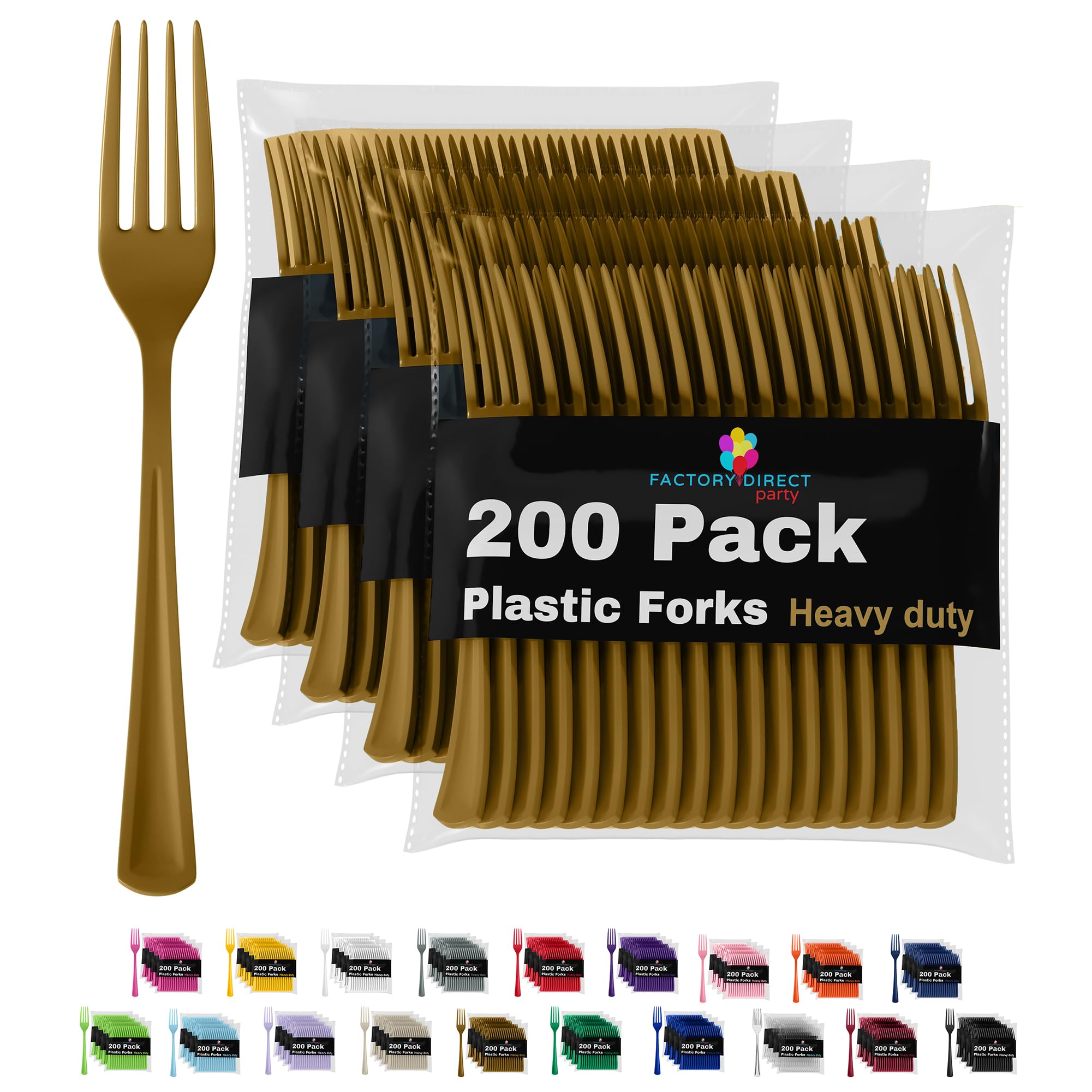 Photo 1 of ***MISSING MOST AND SOME WERE STICKING OUT/DIRTY****
Party Solids Gold Plastic Forks 200 Pieces Gold Forks Disposable Utensils Heavy Duty Plastic Cutlery Set Disposable Cutlery Sets Flatware Sets Silverware Set Party Supplies & Party Tableware