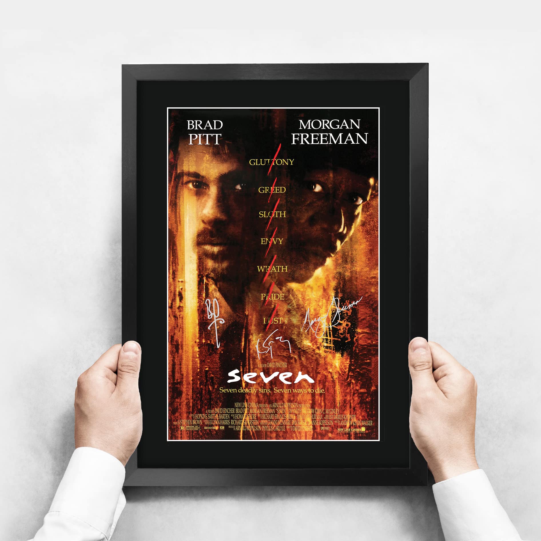Affiche photo signée Brad Pitt A3 encadré Cadeaux imprimés autographe