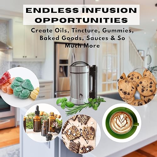 Miniatura 7 de Máquina descarboxiladora e infusora, haz infusiones mágicas de aceite de hierbas, fabricante de mantequilla de hierbas como magia, 2.5-5 barras de