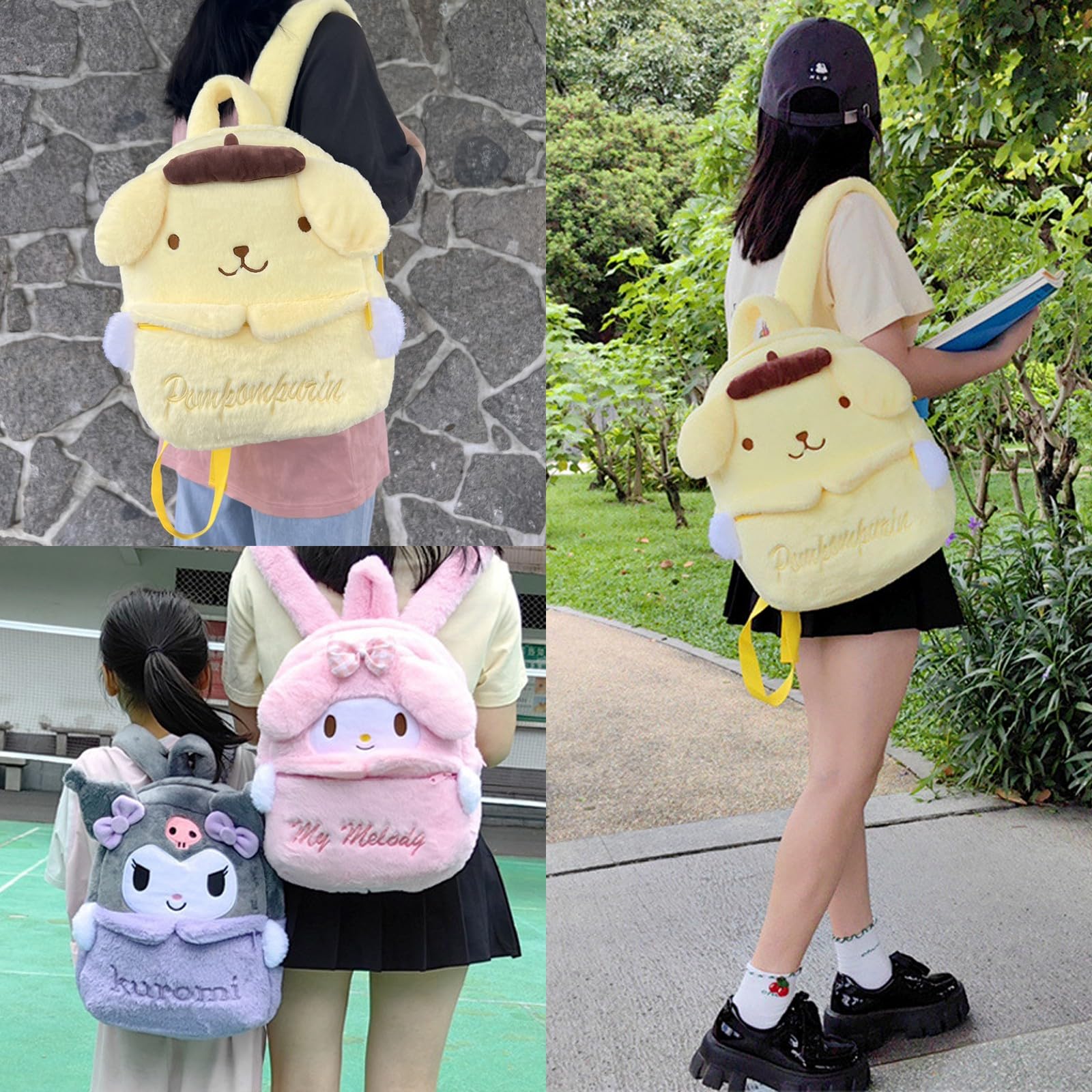 Roffatide La mochila de muñecas de peluche de animación Sra. kawaii Lolita JK envuelve un regalo de cumpleaños