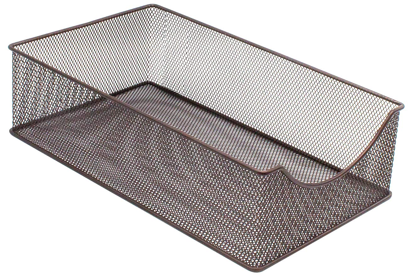 Sorbus 2 Tier Under the Sink Organizer Baskets with Mesh Sliding Drawers â€”Ideal for Cabinet, Countertop, Pantry, and Desktop, for Bathroom, Kitchen, Office, etc.â€”Made of Steel (Bronze)