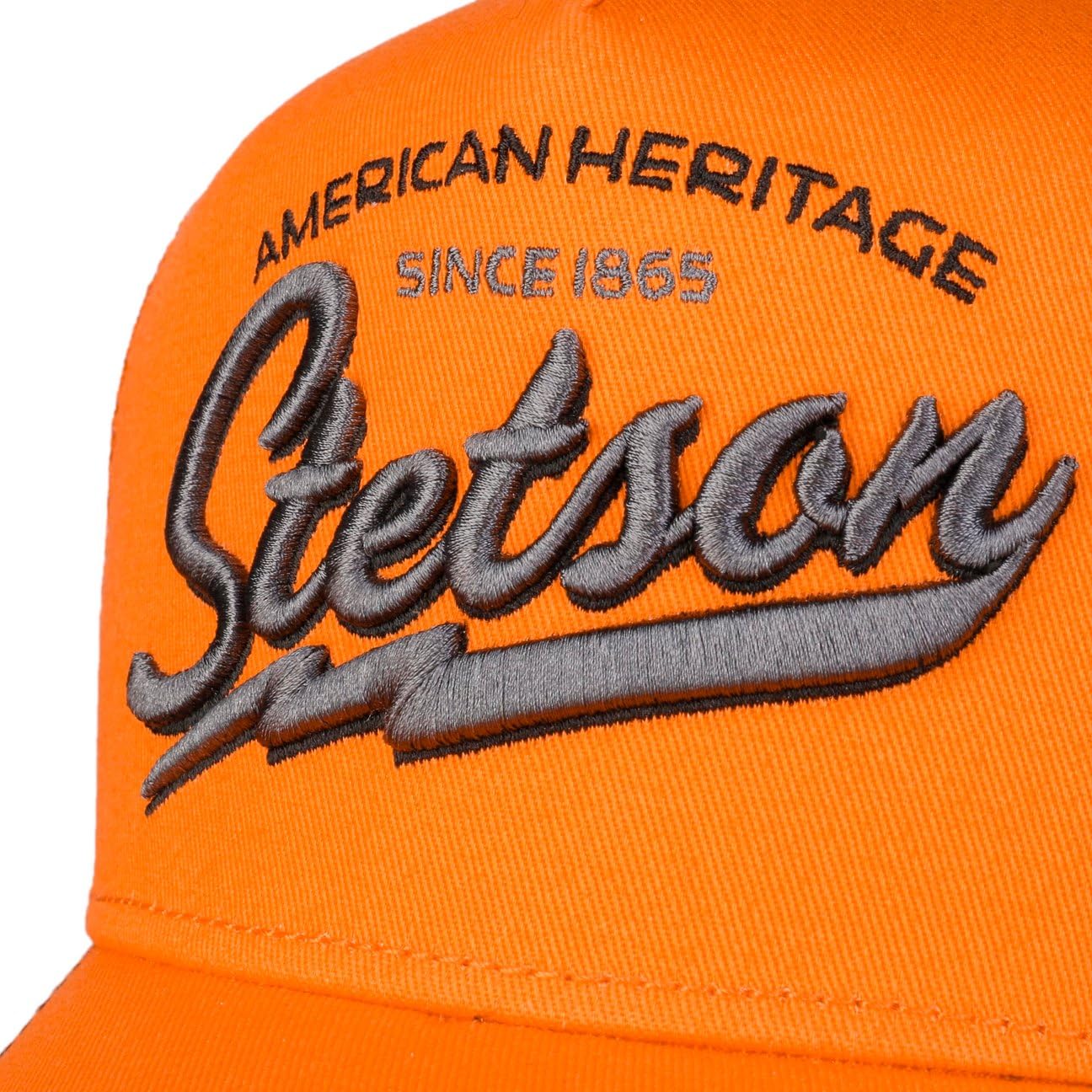 Stetson Cappellino American Heritage Kids Bambini/Donna/Uomo - da Bambino Berretto Baseball Trucker cap Snapback, con Visiera, Visiera Primavera/Estate - Taglia Unica Arancia