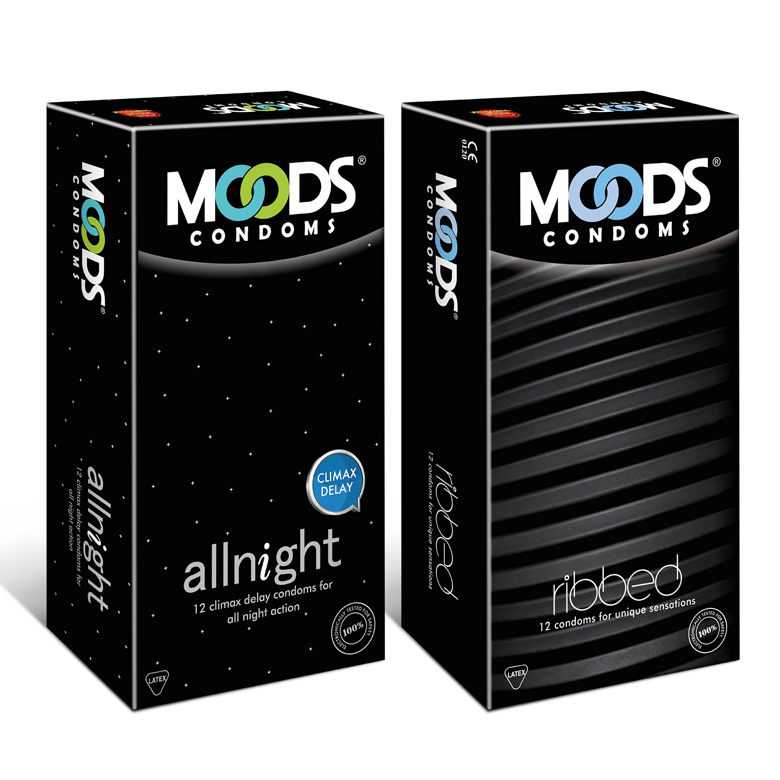 Moods Condoms (Allnight - 12 Count, Ribbed - 12 Count)-picture-26