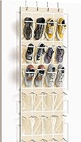 Vista 13 de Simple Houseware Organizador de zapatos colgante para colgar sobre la puerta, 24 bolsillos, color turquesa (64 x 19 pulgadas)