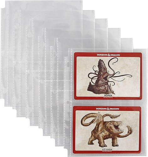 Forged Dice Co Paquete de 2 páginas de bolsillo de 30  375 x 525 pulgadas  Tamaño de página de 6 x 8 pulgadas  Se adapta a carpetas de 3 anillos