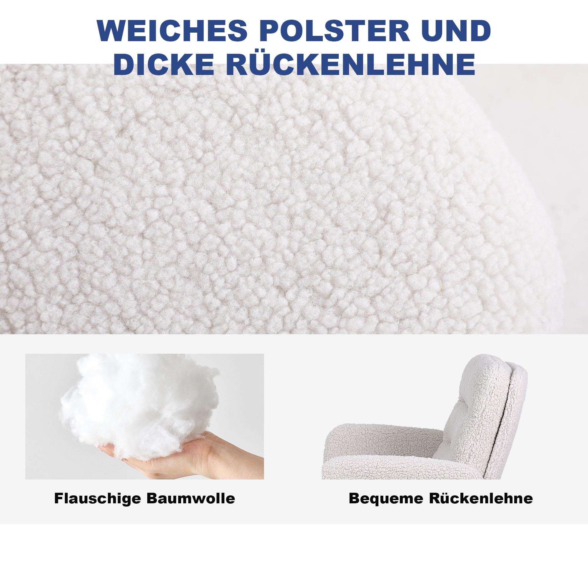 Youhauchair Schreibtischstuhl, Schminktisch Stuhl aus Kaschmir, Creme