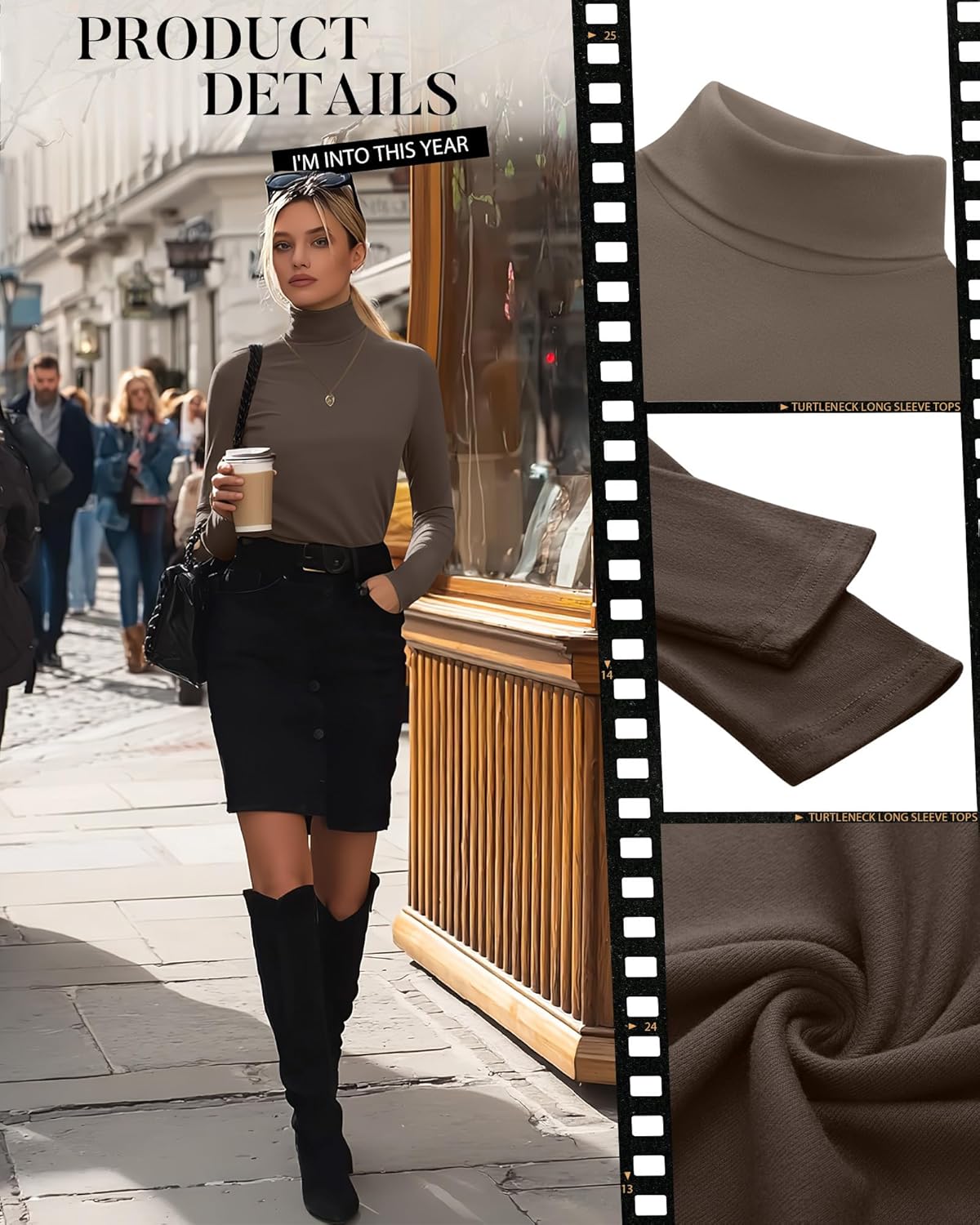 Neer 3 Pack Cotton Women's Turtleneck Long Sleeve Tops Thermal Underwear Base Layer Fall Winter Shirts Sweater - Image 4