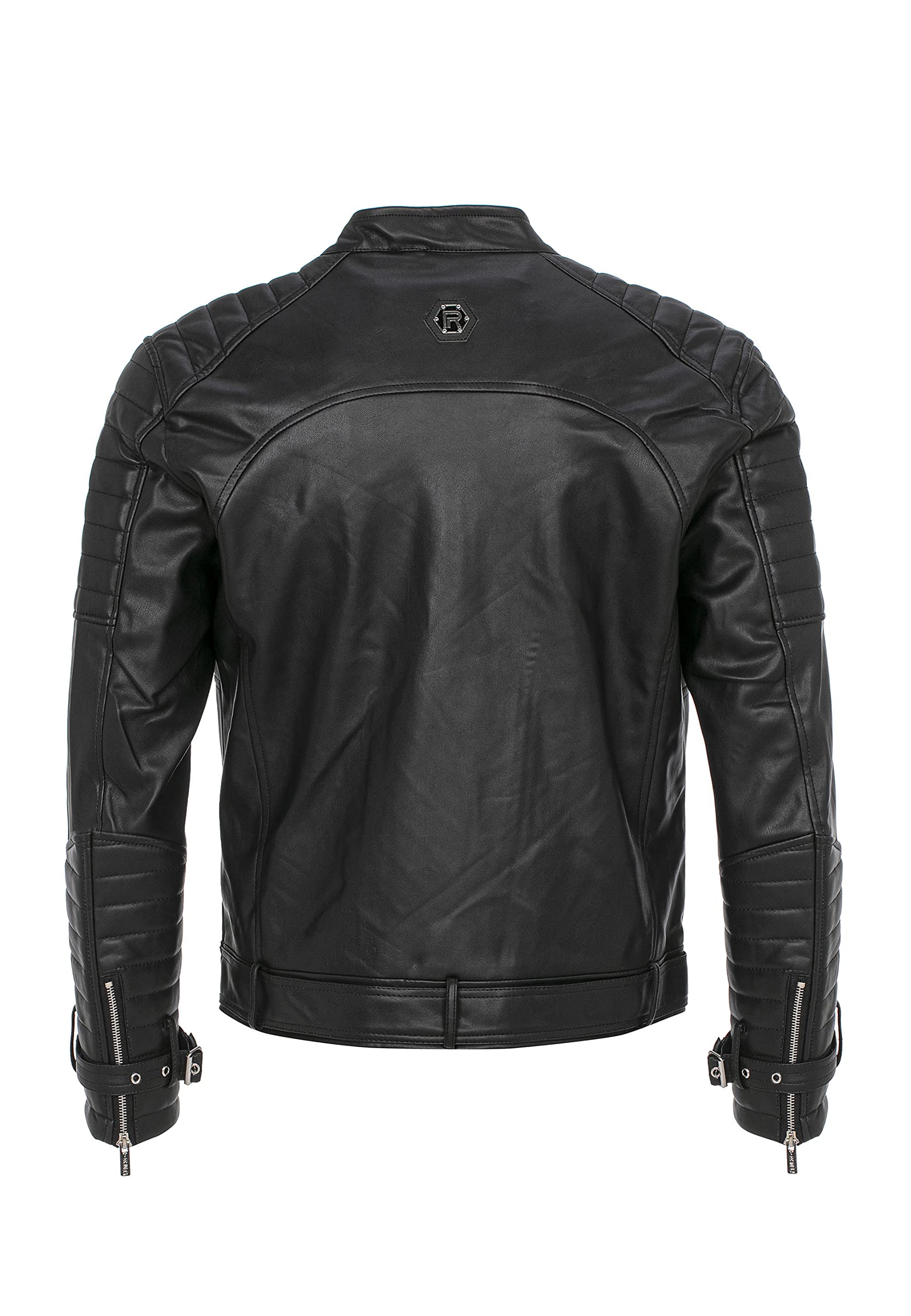 Red Bridge Chaqueta Guateada Manga Larga para Hombre Cuero sintético Negro