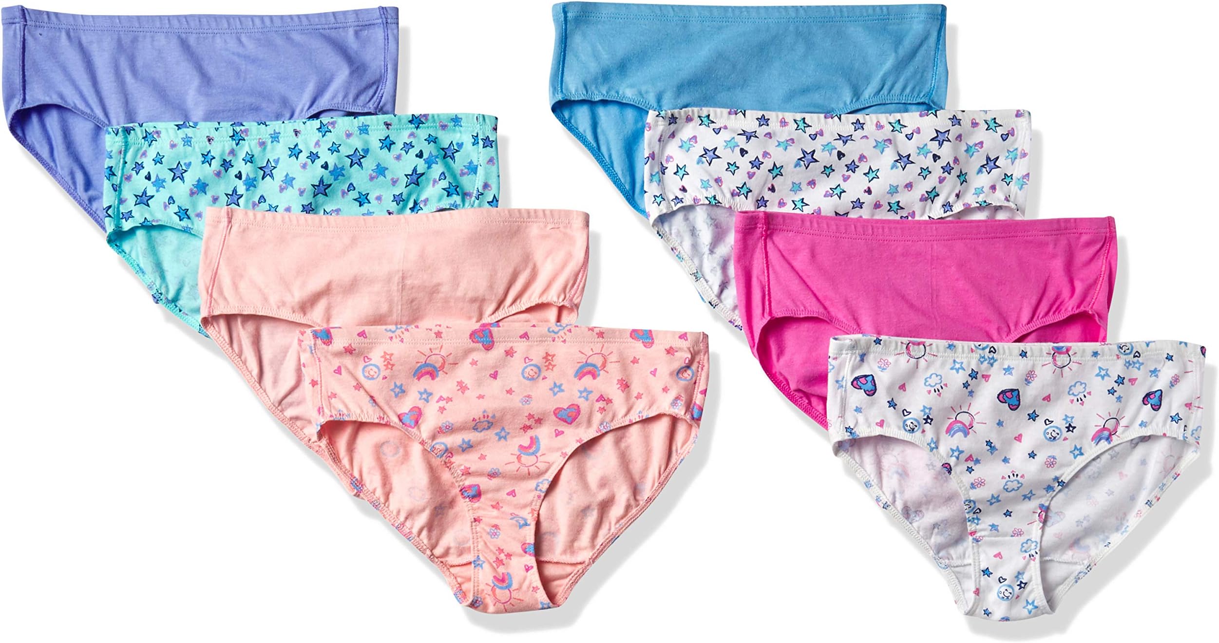 Hanes Girls' Ultimate 8-Pack Organic Cotton Brief