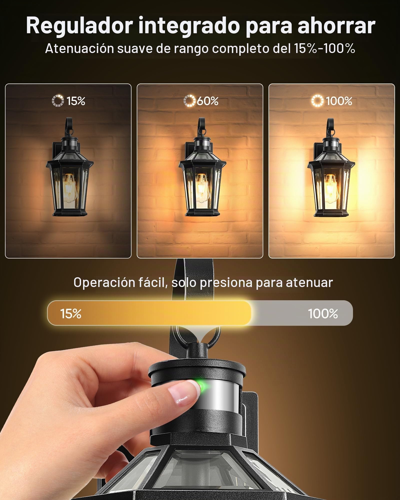 VIANIS Aplique Exterior Con Sensor De Movimiento, Negro Aplique Pared Exterior, Modernas Lampara Exterior Pared, Farolas Exterior Jardin Impermeable, Luces Exterior Pared De Aluminio Antioxidante