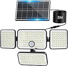 Really Luce Solare Led Esterno con Sensore di Movimento, Faretto Led Esterno con Pannello Solare con 301LED 3000mAh IP65 Impermeabile per Giardino Garage