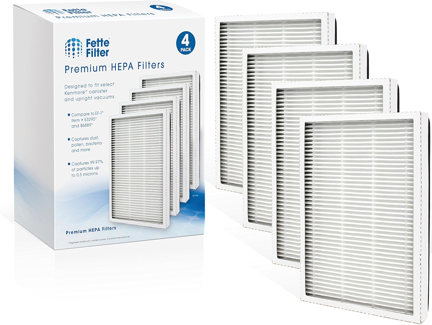 Fette Filter 4 Pack of 86889 HEPA Filters Compatible
