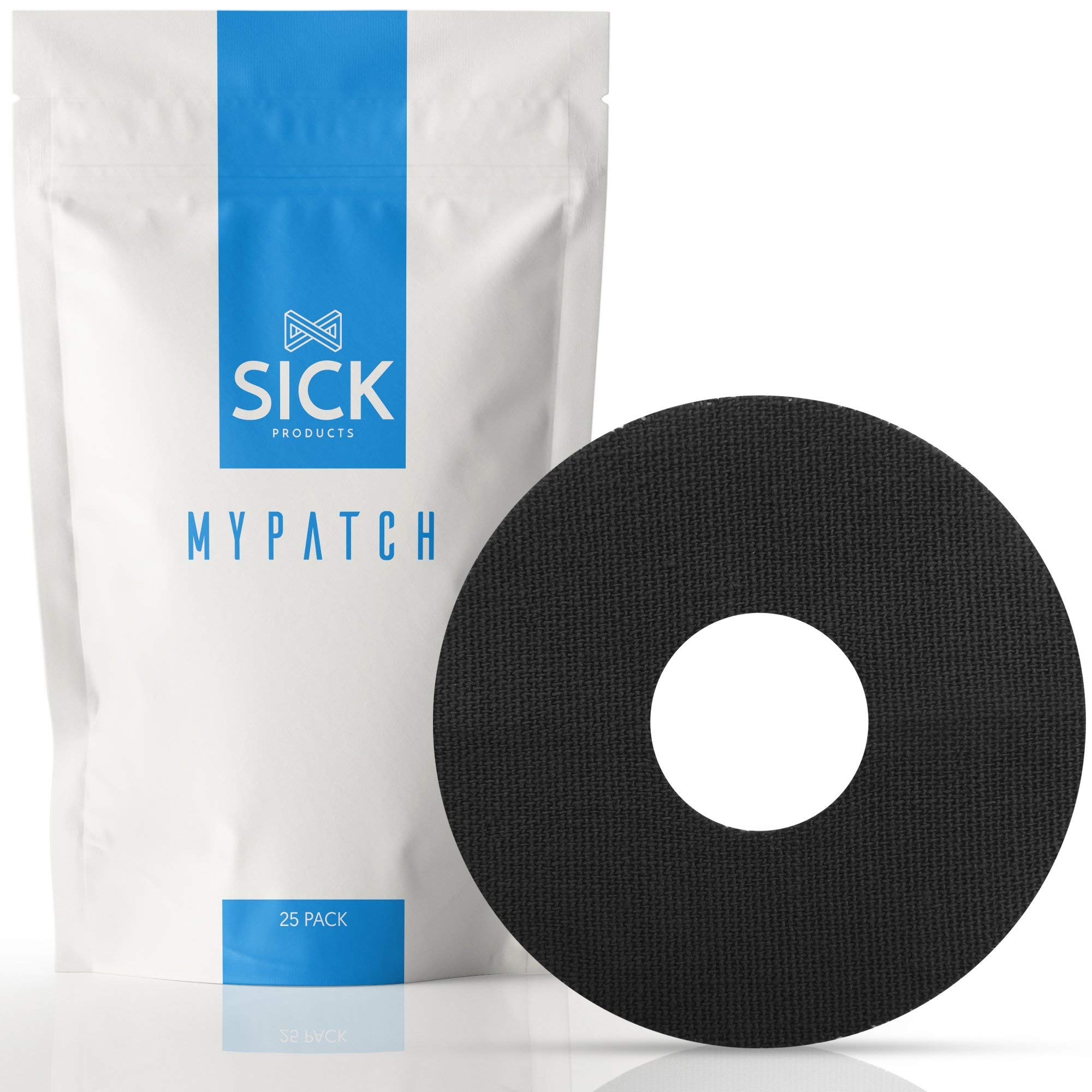 Sick Products Adhesive Patch 25 Pack Compatible with Libre, Guardian, Dexcom G6/G5/G4, Enlite, Waterproof Pre-Cut CGM Patches for Long Fixation and Protection