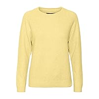 VERO MODA Vmdoffy LS - Pullover da Donna con Scollo a O Meringue/Dettaglio: mélange XS