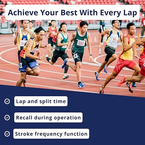 Miniatura 3 de ULTRAK 495 Cronómetro  Temporizador digital profesional azul de 100 vueltas, rastreador de intervalos de cuenta regresiva, reloj deportivo