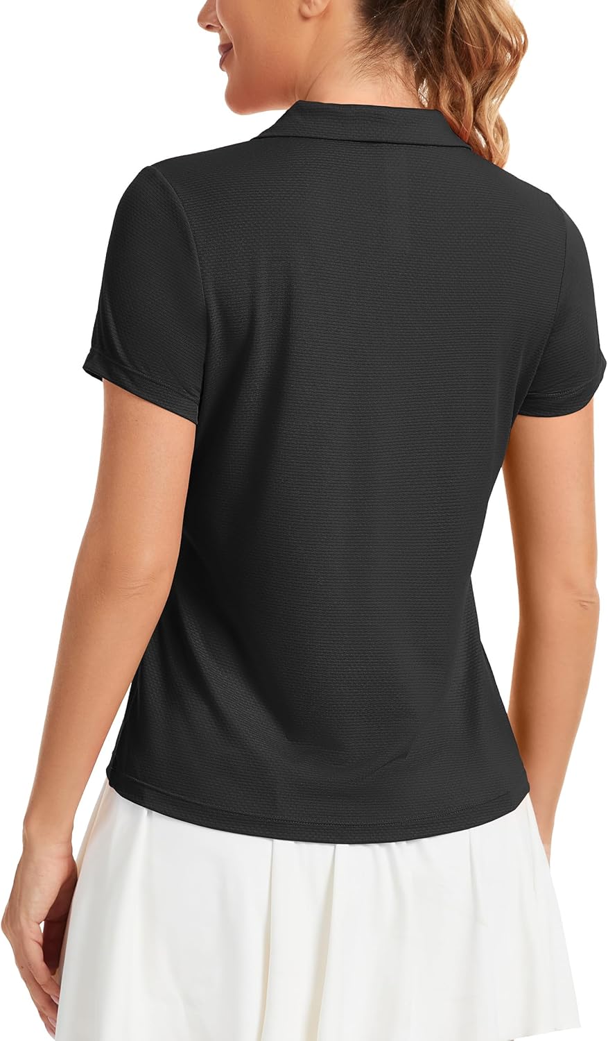 MathCat Womens Golf Shirt Short Sleeve Tennis Polo Shirts UPF50+ Sun Protection V Neck Collared Quick Dry Workout Tops - Image 4