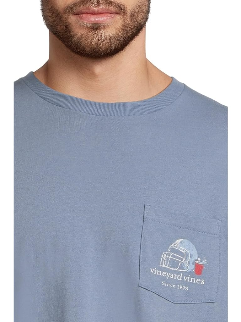 Gray Vineyard Vines Saturdaze Short-sleeve Pocket Tee