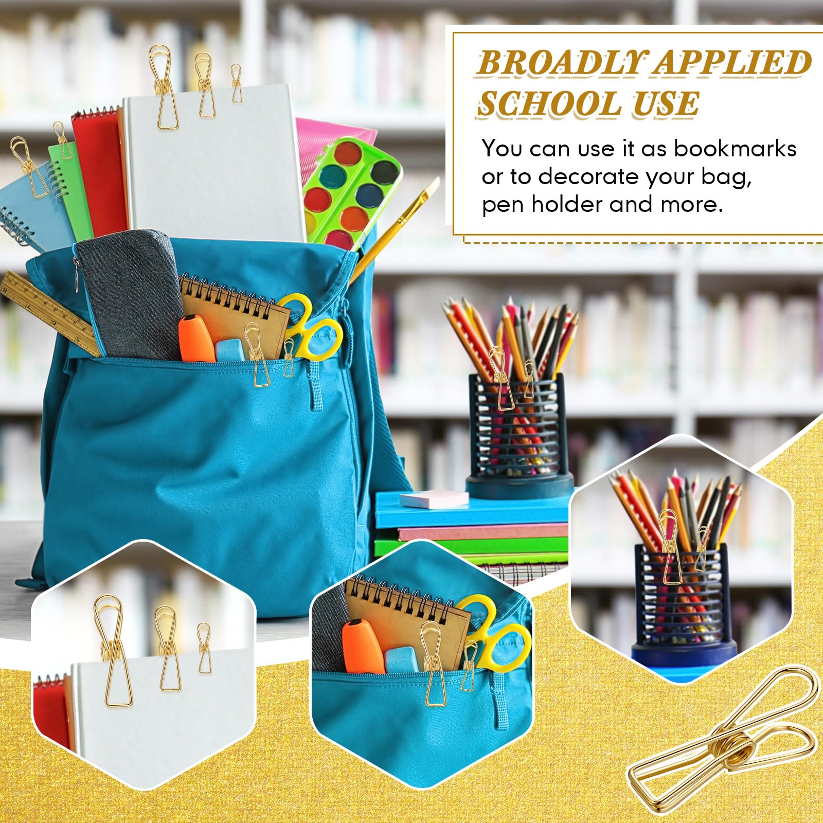 100 Stück Büroklammern, Metalldraht, ausgehöhlte Wäscheklammern, Mehrzweck-Binder-Clips, Rechnung, Rechnung, Rechnung, Edelstahl, hängende Wäscheklammern für Schule, Küche, Outdoor, Büro (klein
