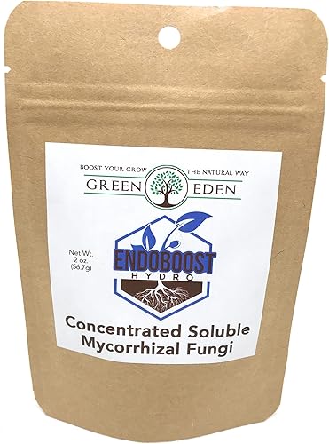 GreenEden EndoBoost Hidrosoluble Micorrhizal Fungi (7 especies) - Hace 120 galones - Potenciador de raíces de micorrizas - Inoculante de bacterias -