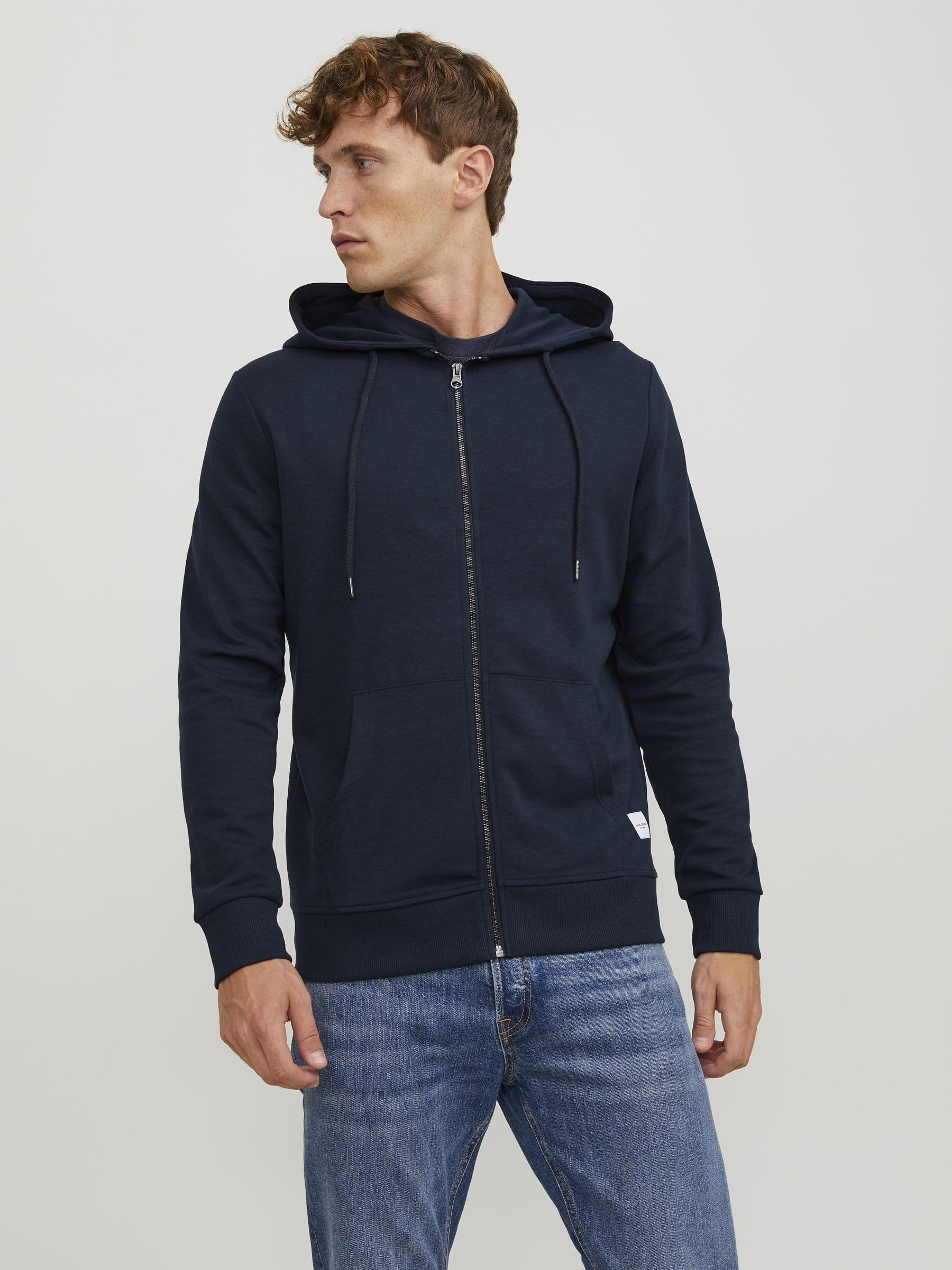 JACK&JONES Jjeholmen Sweat Zip Hood Noos Felpa con Cappuccio Uomo