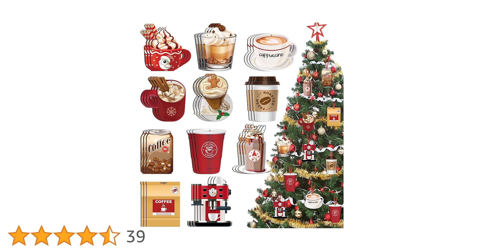 Amazon.co.jp: 32ピース コーヒーカップ クリスマスオーナメント 木製 Amazon.co.jp: 32ピース コーヒーカップ クリスマスオーナメント 木製
