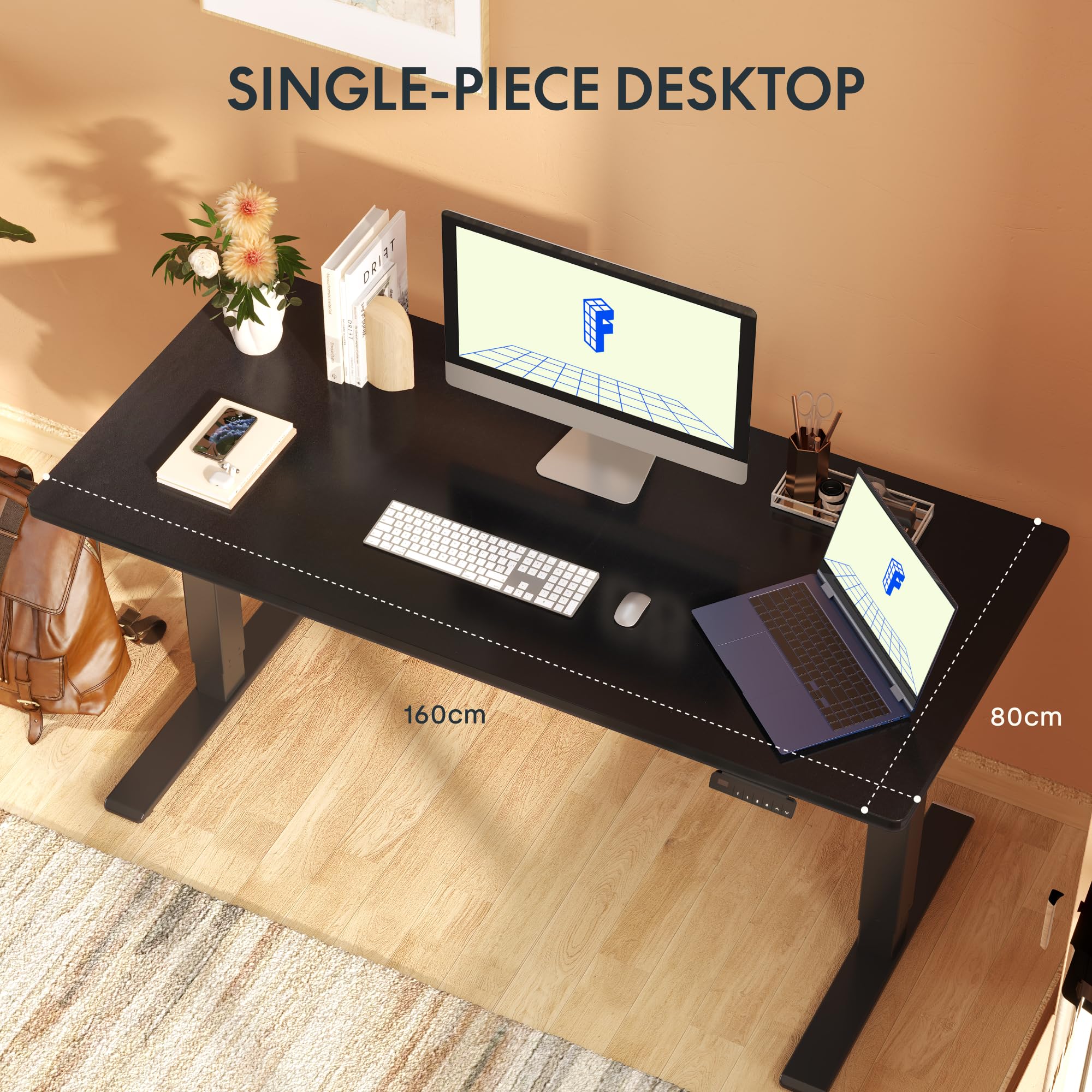 Scrivania Elettrica Regolabile MAIDeSITe T2 Pro Plus - 2 Motori, 4 Memorie, Anti-Collisione - Foto 5