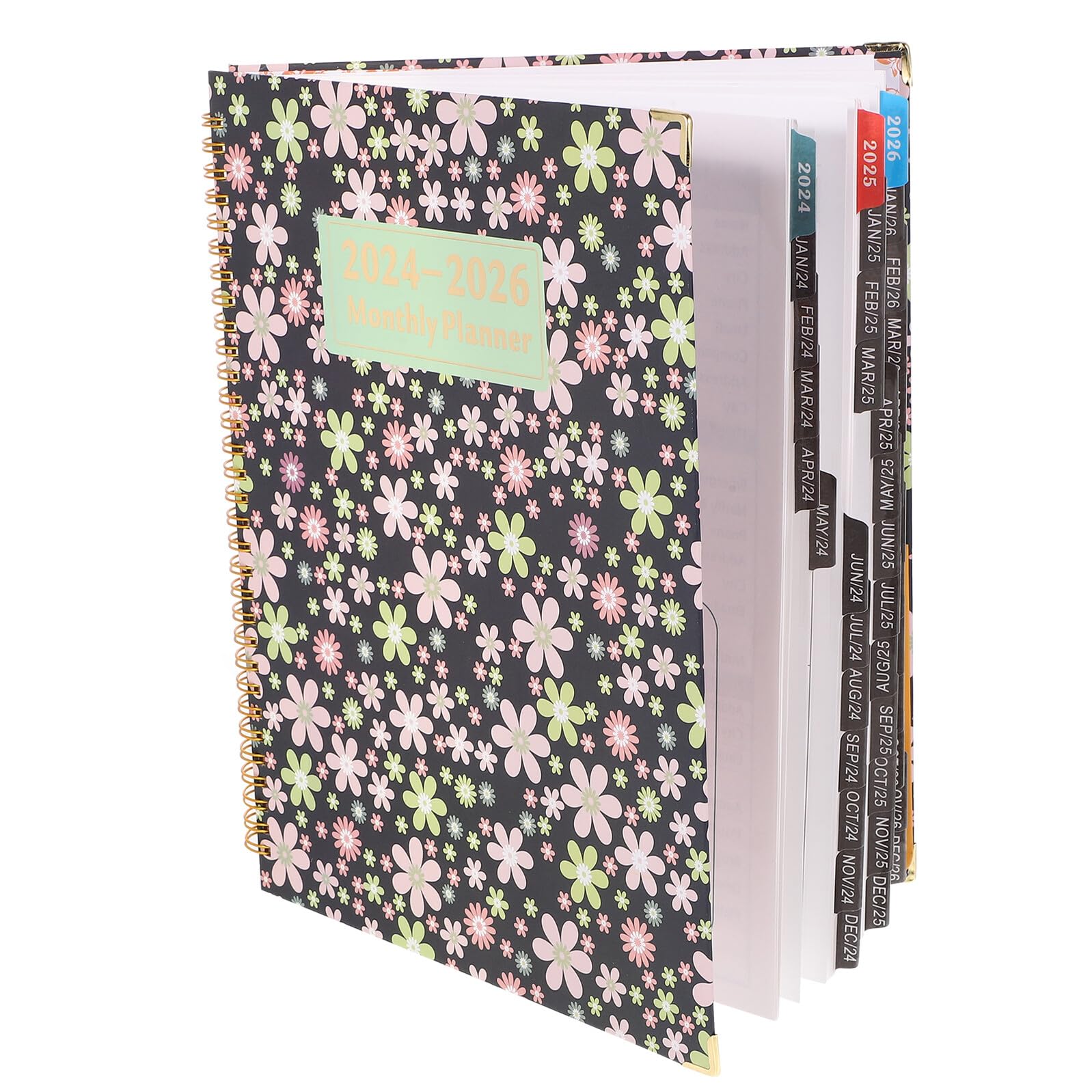 TEHAUX Notebook per Pianificazione Portatile Agenda Accademica Inglese Spiralata Planner Giornaliero Leggero e Compatto per Ufficio Scuola e Casa