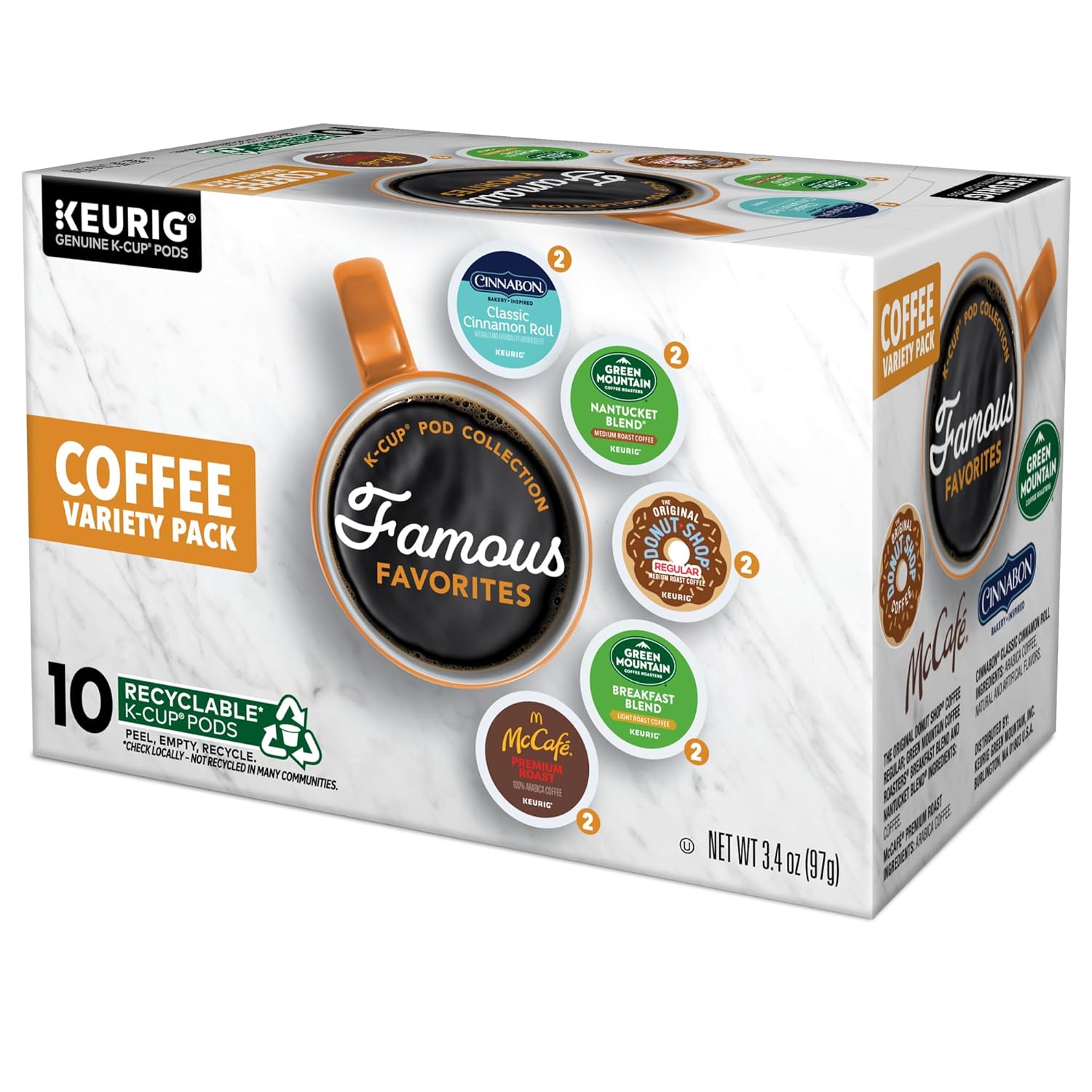 Keurig Famous Favorites Variety Pack, Single-Serve K-Cup Pods, 10 Count - Image 9