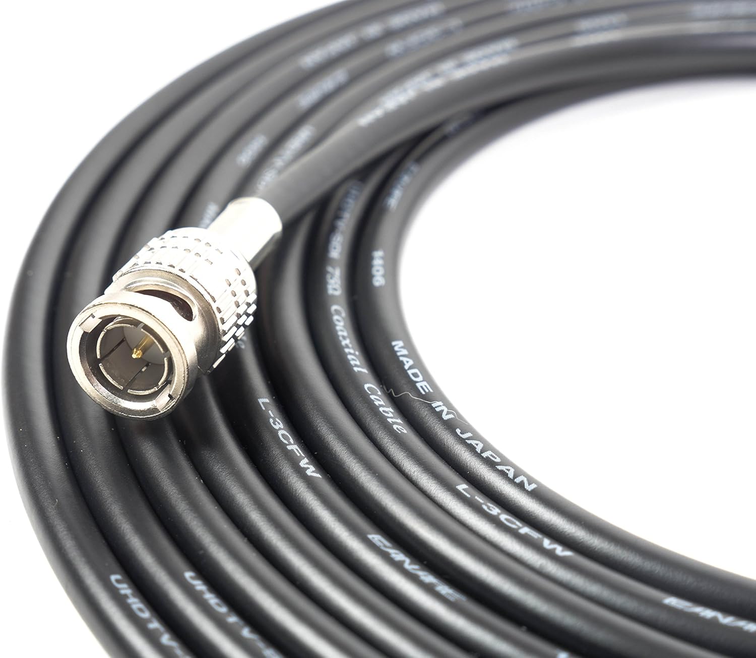 Canare L-3CFW HD-SDI Digital Coaxial Cable | BNC to BNC | 10 Feet | Assembled in The USA