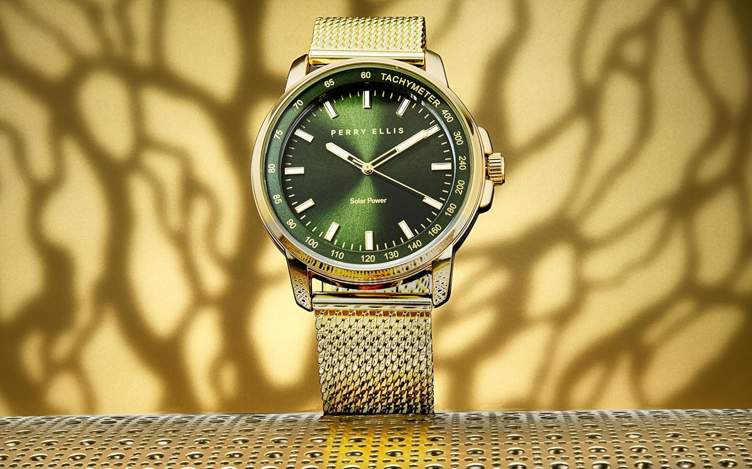 Perry Ellis herenhorloge op zonne-energie Stalen Belgium Ubuy - Main Image