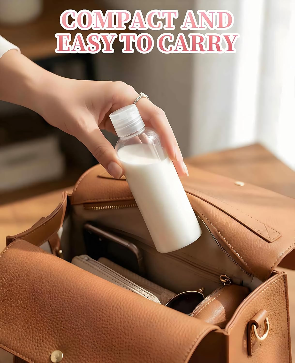20 Pack Plastic Travel Bottles for Toiletries, 3.4oz/100ml Empty Clear Travel Size Liquid Containers, Leakproof Small Bottle with Labels
